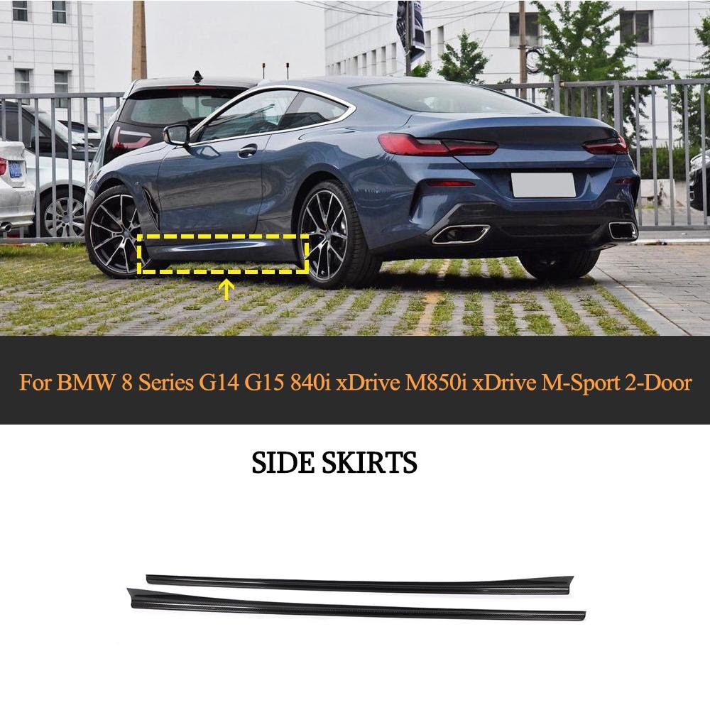 ML-PZJ010-PRO Carbon Fiber G14 G15 Side Skirts Extension for BMW 8